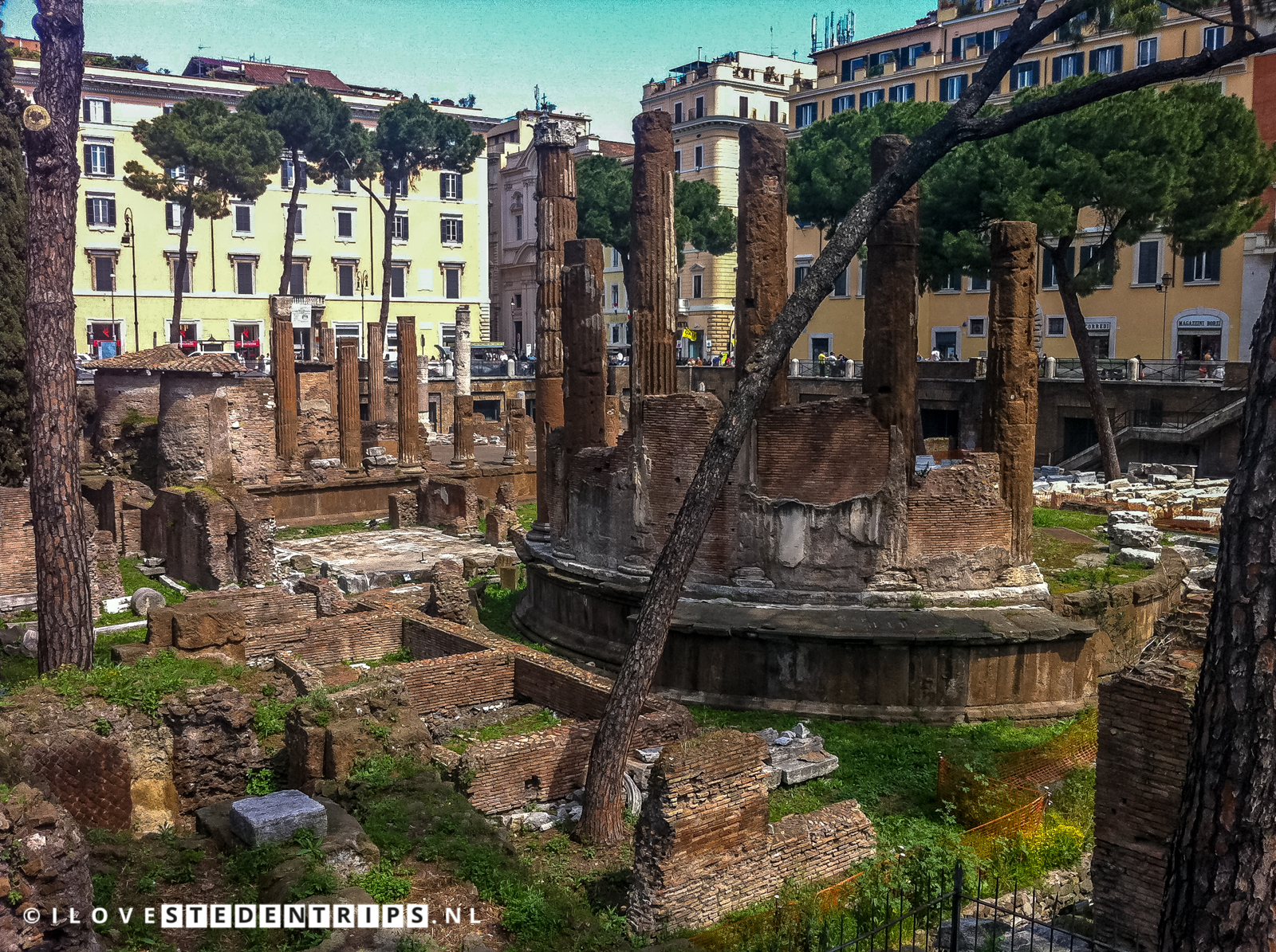 Area Sacra di Largo Argentina met de Curia Pompei