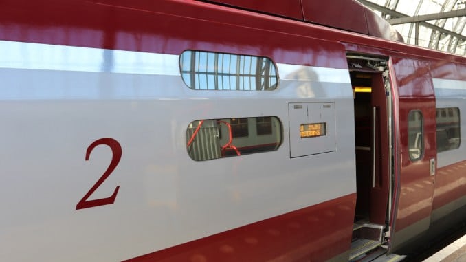 Thalys op station Amsterdam Centraal