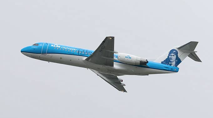 KLM vliegtuig fokker stickers