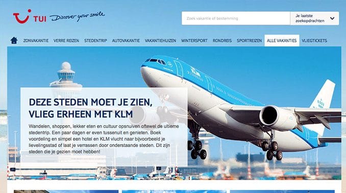 TUI.nl: Extra korting bij KLM