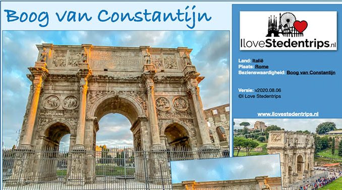 Reisinformatie Rome - Boog van Constantijn