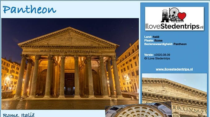 Reisinformatie Rome - Pantheon